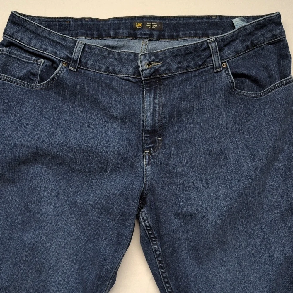 Lee Denim Blue Jeans‎ Bootcut Mid Rise Stretch Medium Wash Women's 22M
